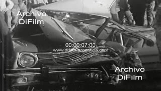 DiFilm  Accidente automovilistico de Adolfo Alfredo Pedernera 1965 [upl. by Metah]