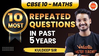 CBSE Class 10 Maths 10 Most Repeated Questions  10th Maths Important Questions For Board Exam 2024 [upl. by Jorry361]