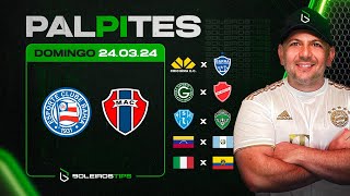 PALPITES DE FUTEBOL PARA HOJE 24 03 2024 DOMINGO  Boleiros Tips [upl. by Oskar]