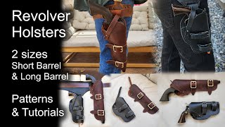 Easy to Make Leather Holsters for Revolvers  PDF leather patterns for Long and Short Barrels [upl. by Ecyal]