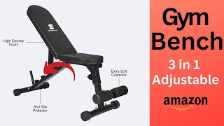 Multipurpose Gym Bench 3 in 1 Adjustable Adjust to incline Decline and Flat Positions [upl. by Damal]