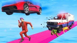 Run Fast Or GET FLATTENED  GTA 5 Funny Moments [upl. by Haze]