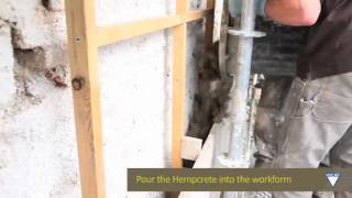 EN Front insulation with hempcrete based on prompt natural cement [upl. by Beauvais90]