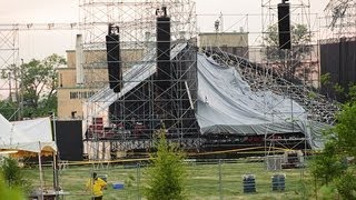 Radiohead Stage Collapses Crew Member Killed WATCH [upl. by Wye]