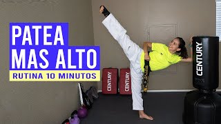 Rutina de Ejercicios para Patear Mas Alto 10 minutos  Taekwondo y Karate [upl. by Antipus]