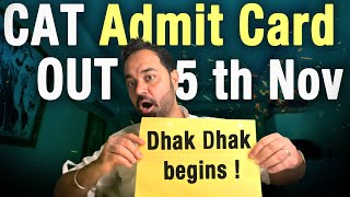 Imp CAT Admit card Live  5th Nov  20 Days to CAT  Last Month to CAT exam [upl. by Anwat]