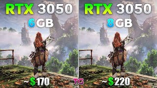 RTX 3050 6GB vs RTX 3050 8GB Test in 8 Games [upl. by Older]