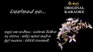 Wasanathaye Aga  වසන්තයේ අග  KARAOKE  Edward JayakodyKapila Kumara KalingaRohana Weerasingha [upl. by Nnyleak148]