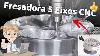 Fresadora 5 Eixos CNC – Fabricação de Aro 17 [upl. by Eran519]