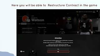 How to Restructure Player Contract in Madden NFL 25 Franchise Mode [upl. by Gnak]