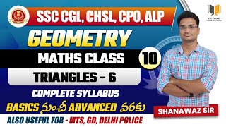 Class  10  Triangle Part  6  Complete Geometry for free in Telugu  SSC Telugu [upl. by Schott]