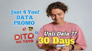 Just For You Data Best Dito Sim UNLI DATA Promo Latest [upl. by Sharity]