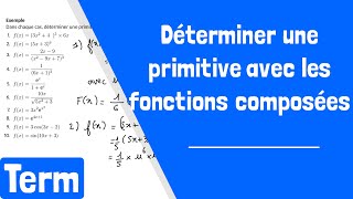 Comment déterminer une primitive avec les fonctions composées [upl. by Derby]