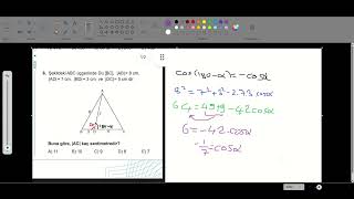 kosinüs teoremi yazılı tarzı trigonometri soruları 11 sınıf [upl. by Neltiac]
