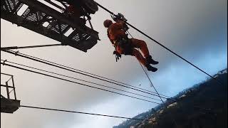 Bombeiros testam resgate no Teleférico do Jardim Botânico [upl. by Pinkham]