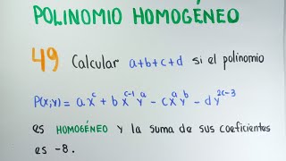 Polinomio Homogéneo  Ejercicio nivel preuniversitario [upl. by Woodman956]