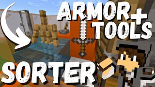 Easy ARMOR amp TOOL Sorter  Minecraft Bedrock 11719 [upl. by Eelegna374]