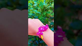 Handmade flower bracelet DIY [upl. by Nnyleve]