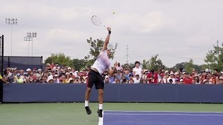 Roger Federer Serve In Super Slow Motion  2013 Cincinnati Open [upl. by Submuloc]