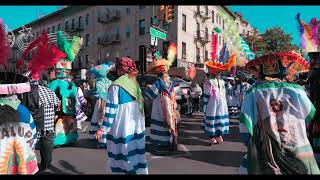 Chinelos de Morelos Desfile de catrinas comparsa guadalupanabrooklyn NY [upl. by Eiramnna411]