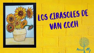 Como dibuja los Girasoles de Vincent Van Gogh de una manera fácil y divertida [upl. by Hannahsohs856]