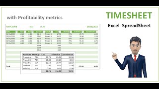 Create a TIMESHEET Template using an Excel Spreadsheet   15 Minute Tutorial [upl. by Michell855]