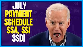 Social Security Payments in July Social Security July Payment Schedule SSA SSI SSDI [upl. by Nurse]