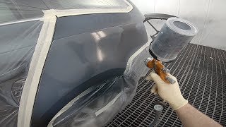 Painting car  Blending waterborne  How to paint a car amp blending extreme zone How to blend clear [upl. by Darees97]