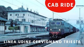 Linea Gemona Cervignano Trieste 1993 cab ride Udine Italy vintage train footage locorama [upl. by Ettevroc]