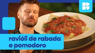 Ravióli de rabada e pomodoro  Rodrigo Hilbert  Tempero de Família [upl. by Emelda]