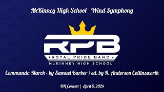 Commando March Barber  McKinney HS Wind Symphony 4524 [upl. by Secilu]