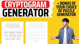 🚀 New Create Cryptogram Puzzles Easily with The Cryptogram Generator  Special Offer Inside [upl. by Papageno]