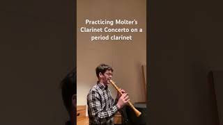 Johann Melchior Molter Clarinet Concerto No 1 on Baroque clarinet still practicing for 211 [upl. by Lily]