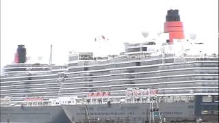 Cunards Three Queens arrive together to celebrate HRH the Queens Diamond Jubilee [upl. by Annaeel]