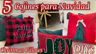 DIYs COJINES NAVIDEÑOS 🎄 Como hacer lindos cojines para navidad  CHRISTMAS PILLOWS DIYS 🎄CRAFTS [upl. by Rosol]