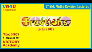 Fractions 5th Std 5F005 [upl. by Bibby]