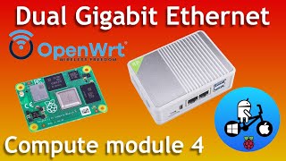 OpenWRT mini router Raspberry Pi Compute module 4 case with dual gigabit ethernet [upl. by Marron]