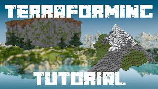 TERRAFORMING TUTORIAL  How to Build Cliffs and Mountains in Minecraft [upl. by Betthel]