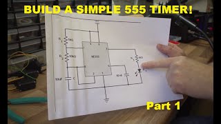 Part 1 Building a simple 555 timer LED flasher circuit on Vero board [upl. by Leduar]