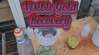 Visible Gold Recoverygoldrecovery retro chemical copperrecovery ewaste [upl. by Nyllaf]