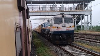 High speed train crossing with WDP4D Engine [upl. by Stanwood]