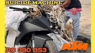 KTM RC 390 BS 3 2016 model delhivery Itna Power ￼ suicide machine hai ye to [upl. by Aleakam776]