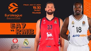 EA7 Emporio Armani Milan vs Real Madrid I Euroleague Live Score Updates [upl. by Eelirrem]