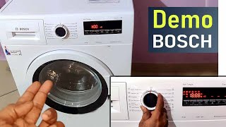 Bosch Front Load Washing machine Demo  How to use Bosch Front Load Washing machine  Bosch [upl. by Airamzul]