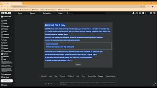 I GOT ON BANNED ON ROBLOX FOR 1 DAY [upl. by Ednutey563]