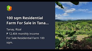 100 sqm Residential Farm For Sale in Tanay Rizal [upl. by Issie]