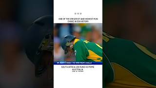 AUSTRALIA VS SOUTH AFRICA MATCH HIGHEST RUN CHASE SOUTH AFRICA [upl. by Iloj]