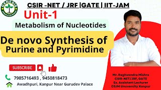 Metabolism of Nucleotides  De Novo Synthesis of Purine  L22 [upl. by Dorkus]