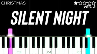 Christmas  Silent Night  EASY Piano Tutorial [upl. by Aicssej751]