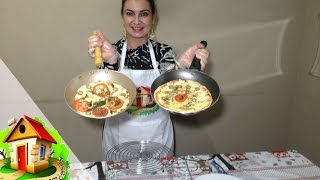 Receita de pizza de frigideira Culinária em Casa [upl. by Nyletac]